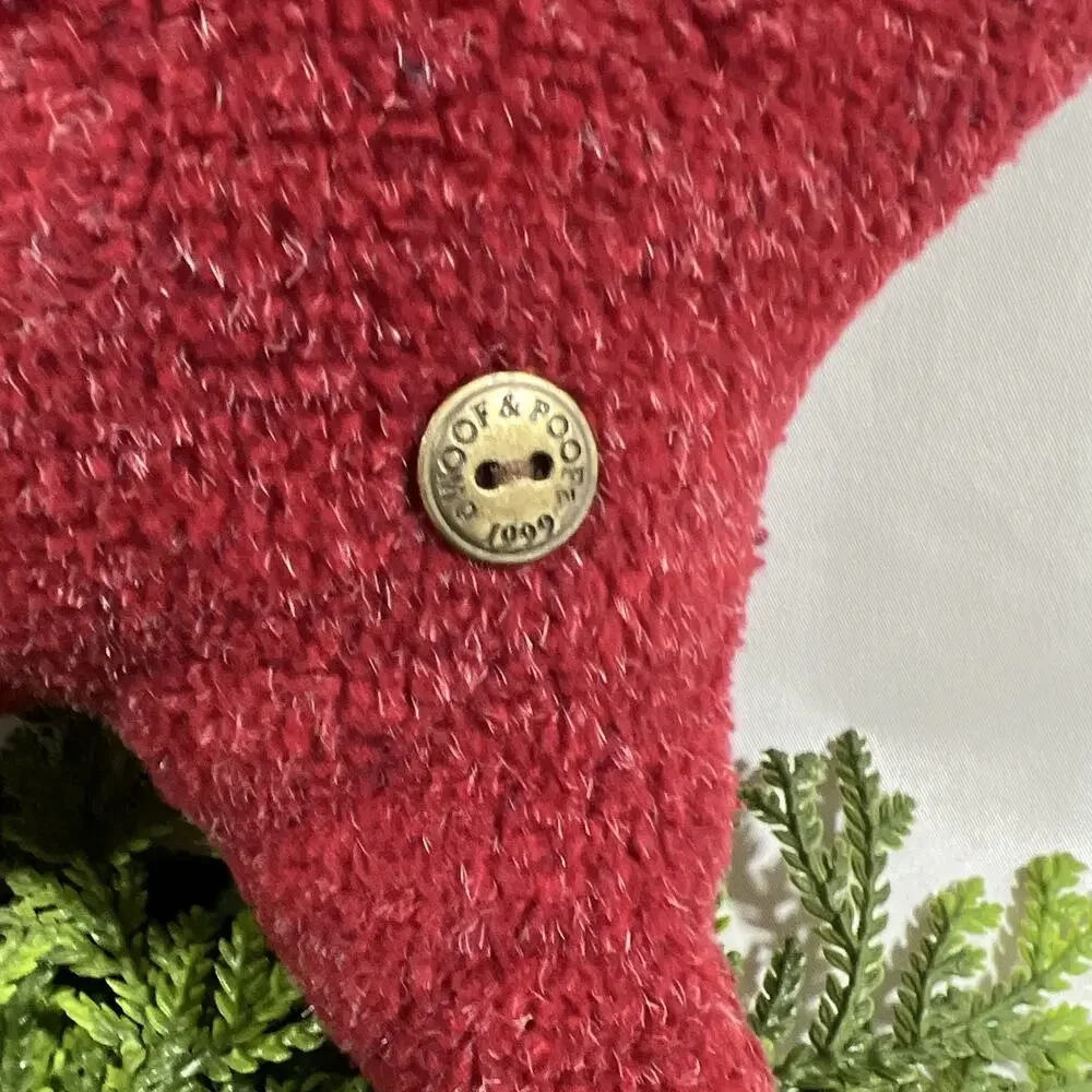 Woof & Poof Star Pillow Hanging Musical “Santa Claus is Coming to Town” 1999